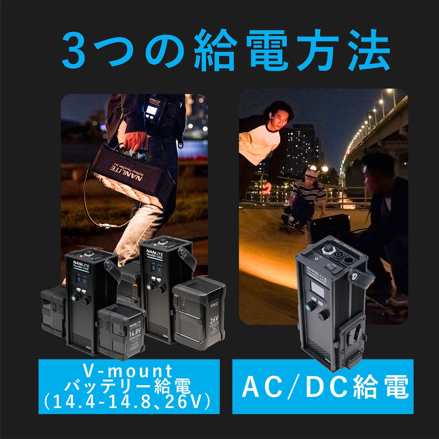 NANLITE PavoSlim 240C 撮影用ライト パネルライト RGBWW RGBライト 260W 2700-7500K アプリ操作 天吊り フルカラー 動画撮影 ライブ配信 国内正規品