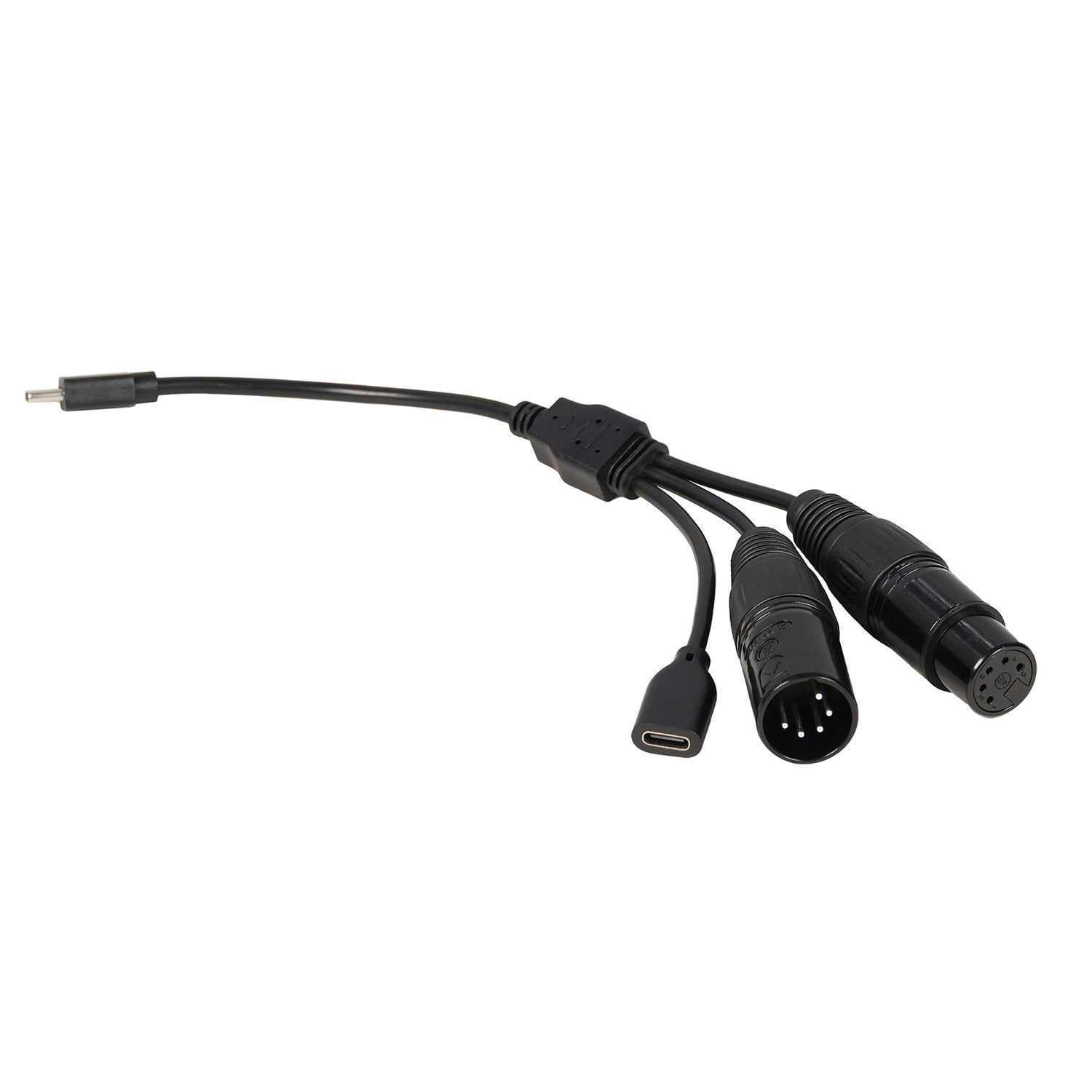 NANLITE CB-DMX-USBC-1/3II USB-C to DMX ケーブルスプリッター PavoTube II 6XR/T8-7X PavoBulb対応