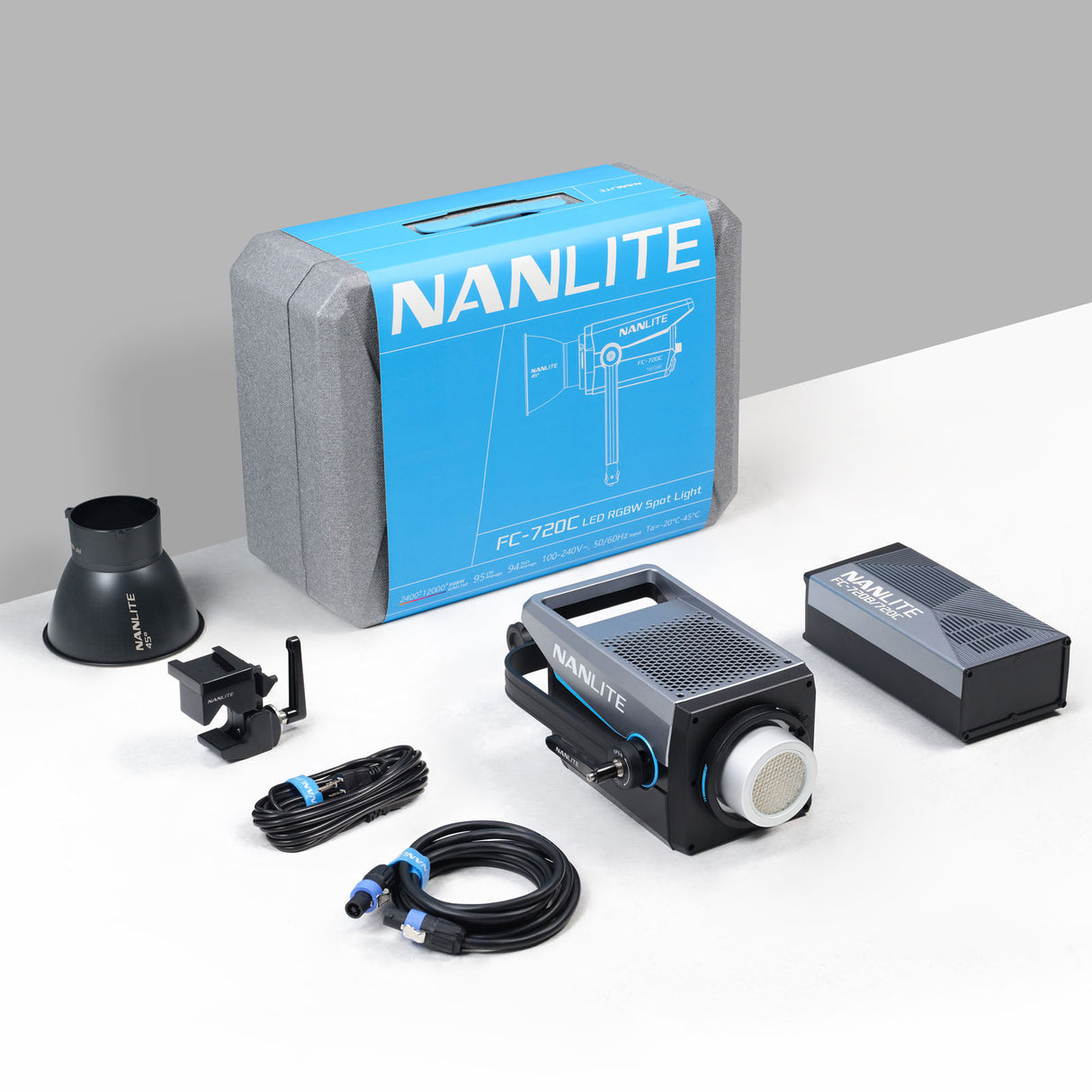 NANLITE FC-720C 撮影用ライト 750W フルカラースポットライト RGBライト 2400-12000K