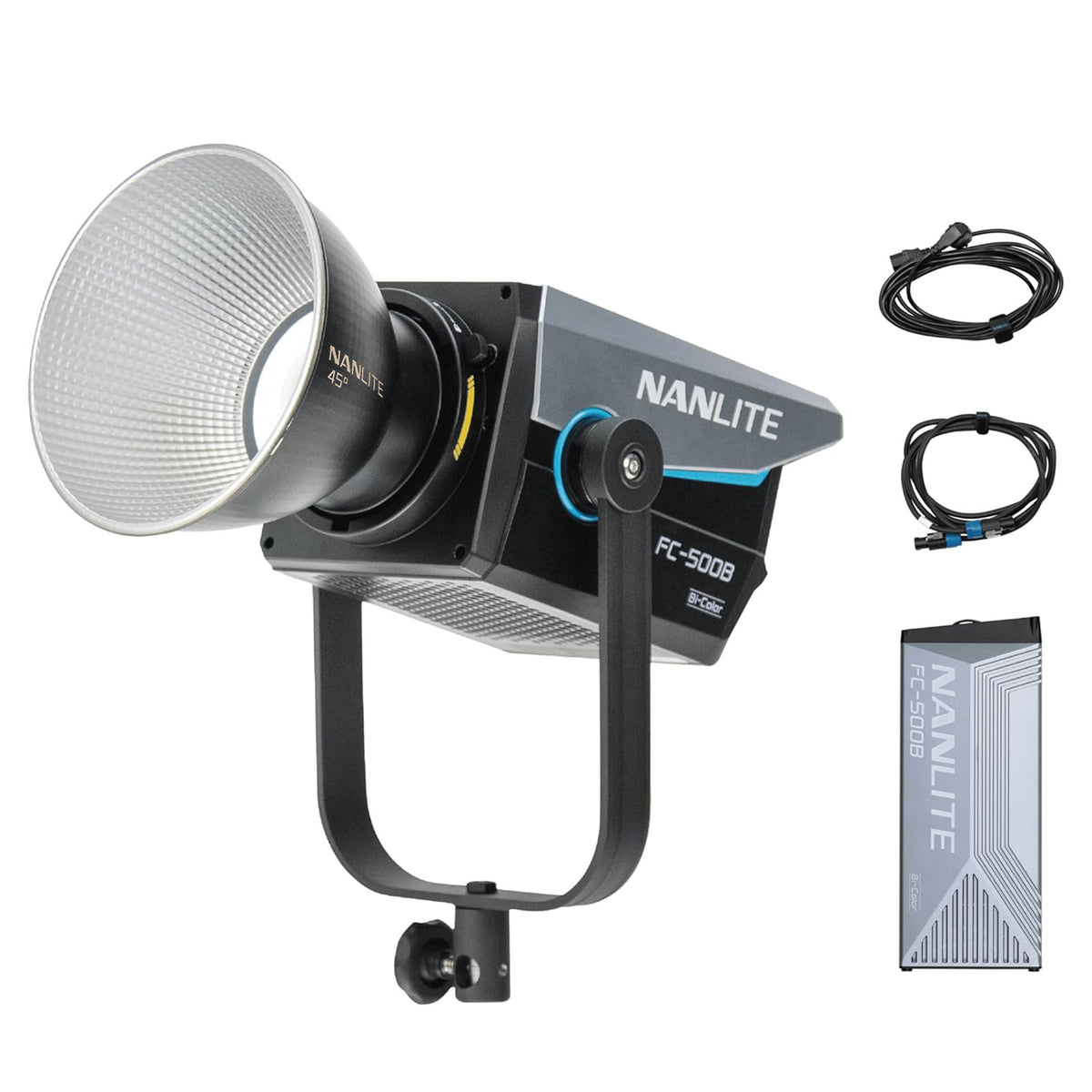 【シークレットセール】NANLITE FC-500B 撮影用ライト LEDスタジオライト バイカラー 520W 2700-6500K アプリ操作 ボーエンズマウント ケース付