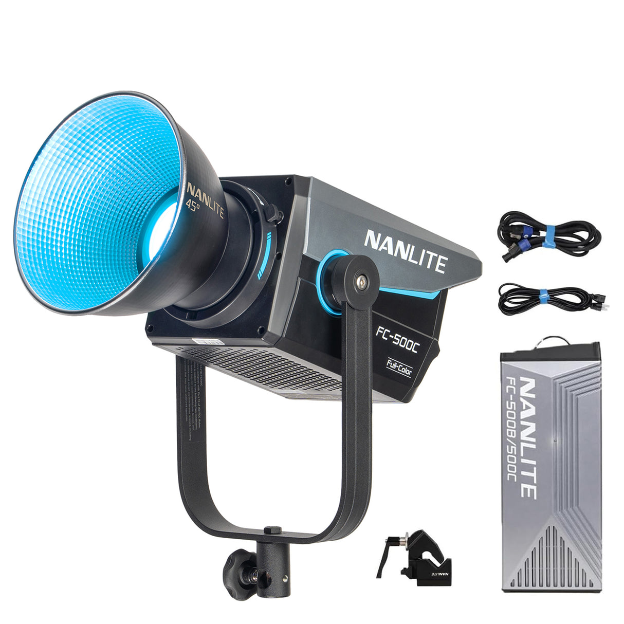 NANLITE FC-500C 撮影用ライト RGBライト LEDスポットライト 520W フルカラー 2700-7500K