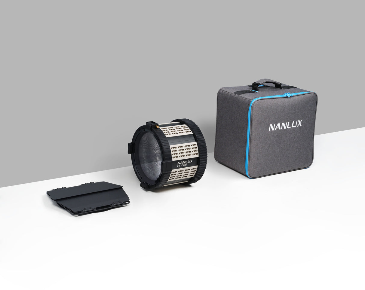 NANLUX FL-22E 電動フレネルレンズ Evoke 600C 対応 バーンドア付属