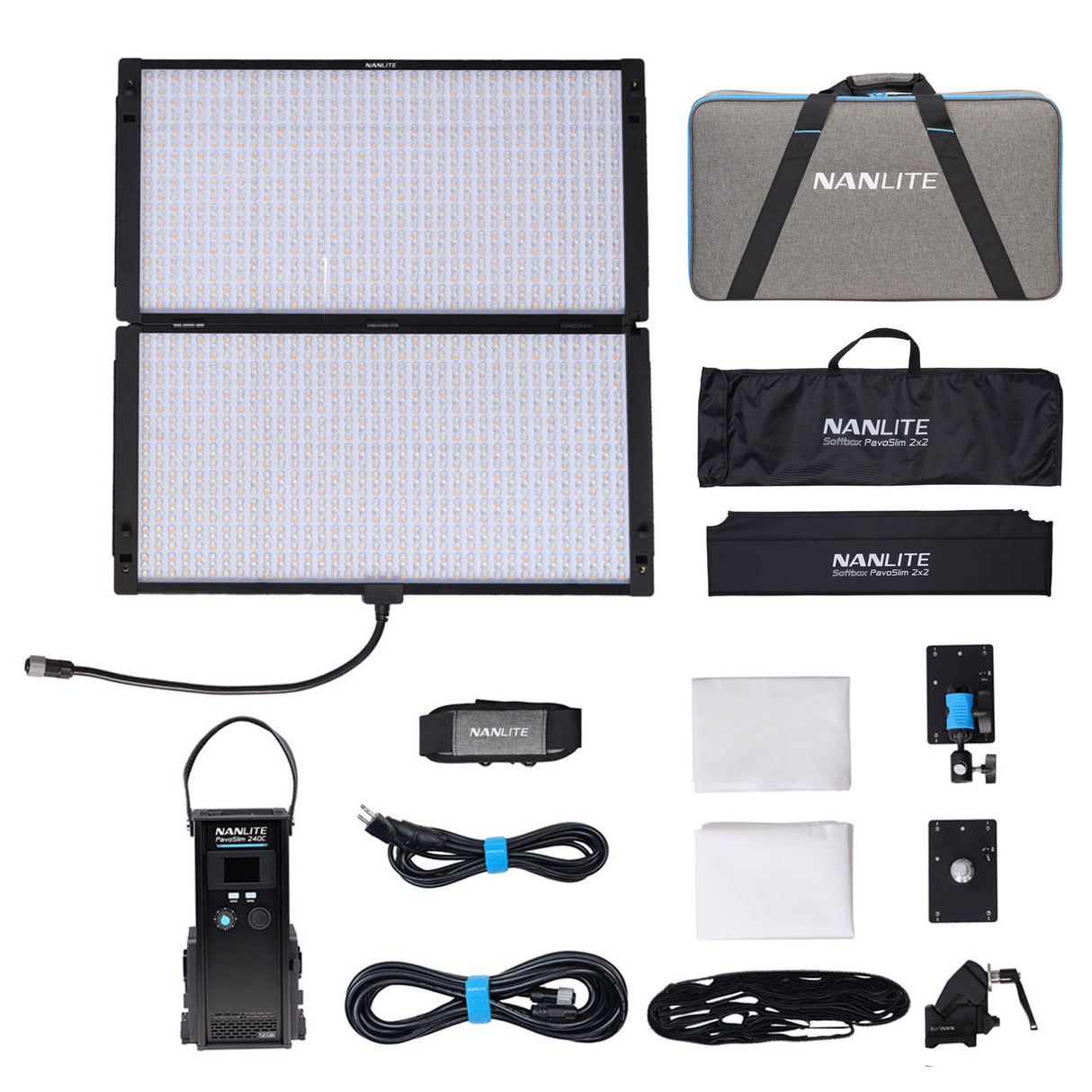 NANLITE PavoSlim 240C 撮影用ライト RGBWW パネルライト 2700-7500K フルカラー