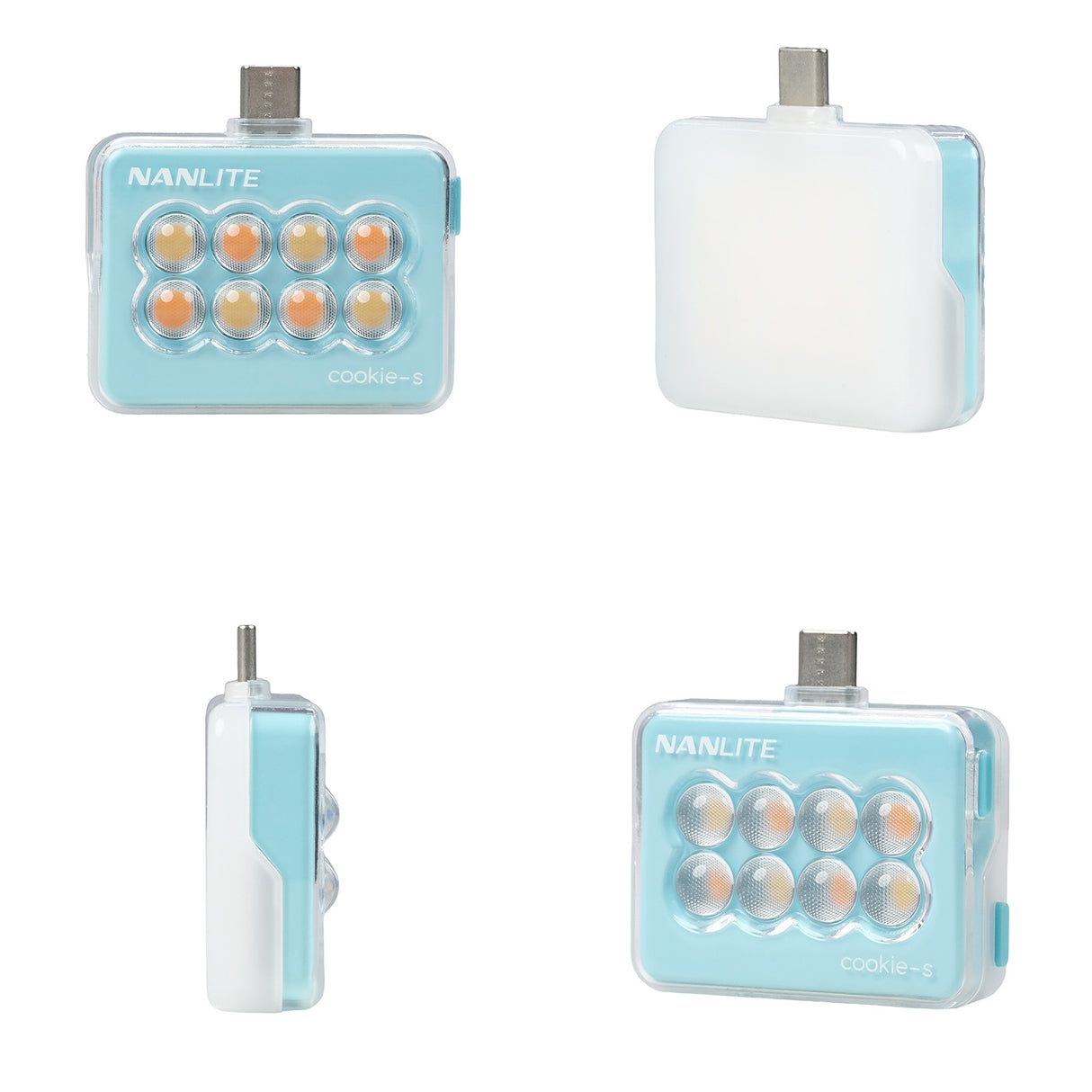 NANLITE cookie-s ポケットライト スマートフォン用LEDライト バイカラー 両面発光