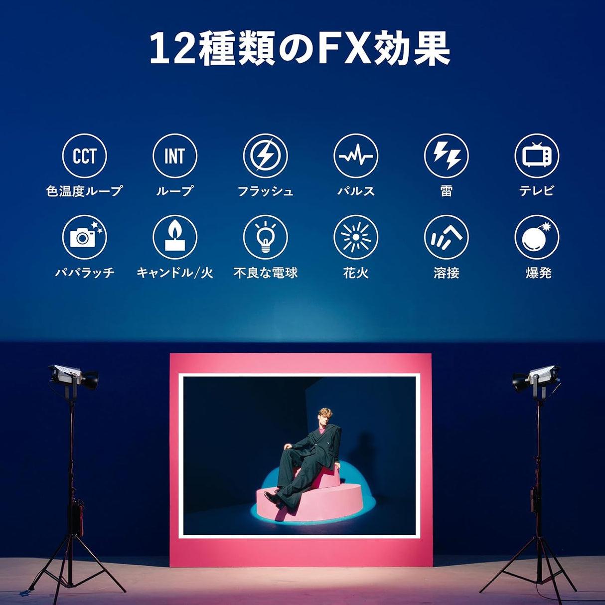 NANLITE FC-300B 撮影用ライト 撮影用ライトセット商品 スポットライト 350W 2700-6500K