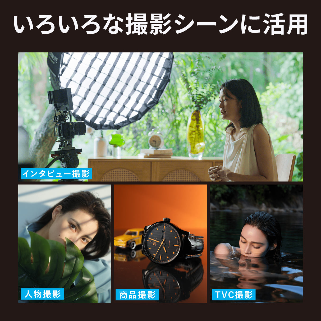 NANLITE FC-60B 撮影用ライト 出力78W 色温度2700-6500K CRI96 TLCI98 バイカラー LED 定常光 アプリ操作 FMマウント ケース付き 国内正規品