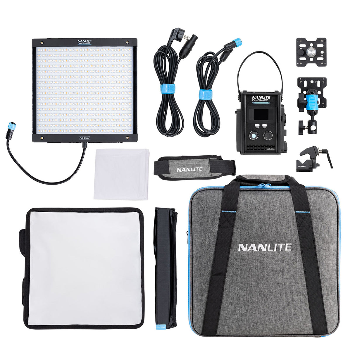 NANLITE PavoSlim 60C 撮影用ライト RGBWW パネルライト 2700-7500K フルカラー