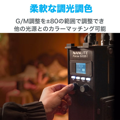 NANLITE Forza 500 II 撮影用ライト LEDライト 色温度5600K 560W GM調整 CRI96 TLCI97 スポットライト 定常光ライト ポートレート 専用ケース付属