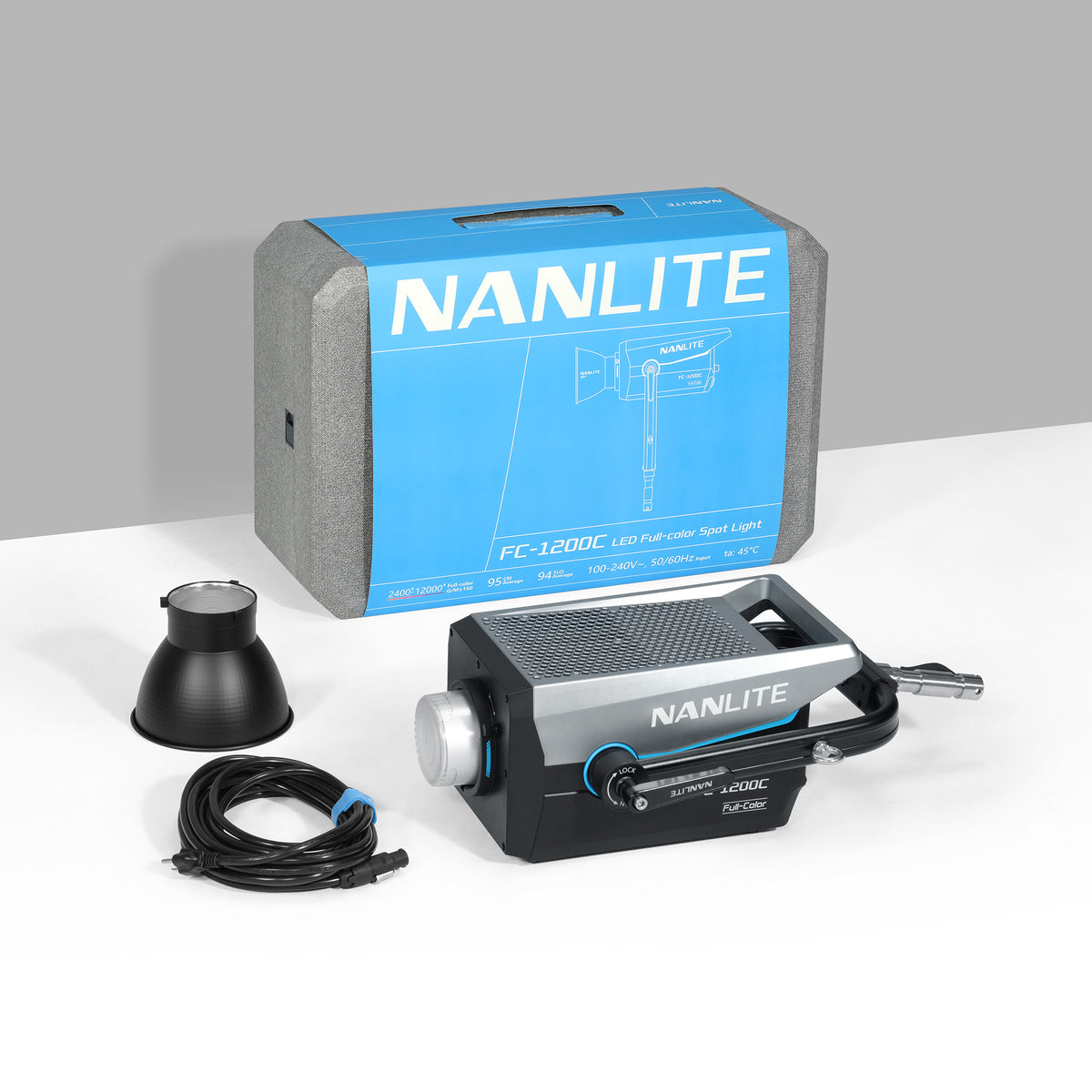 NANLITE FC-1200C 撮影用ライト 1350W フルカラースポットライト 2400-12000K