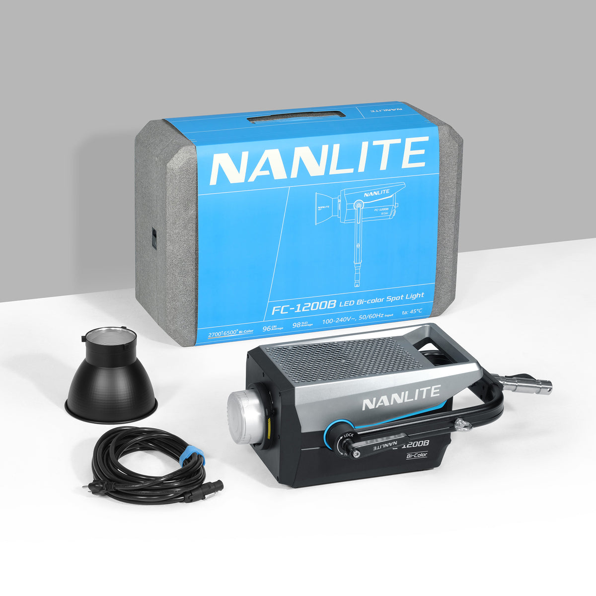 NANLITE FC-1200B 撮影用ライト 1350W バイカラーライト LEDスポットライト 2700-6500K