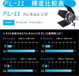 NANLITE FL-11  FMマウント用フレネルレンズ バーンドア付属 Forza60/FS-60B/FC-60B/FC120シリーズ対応