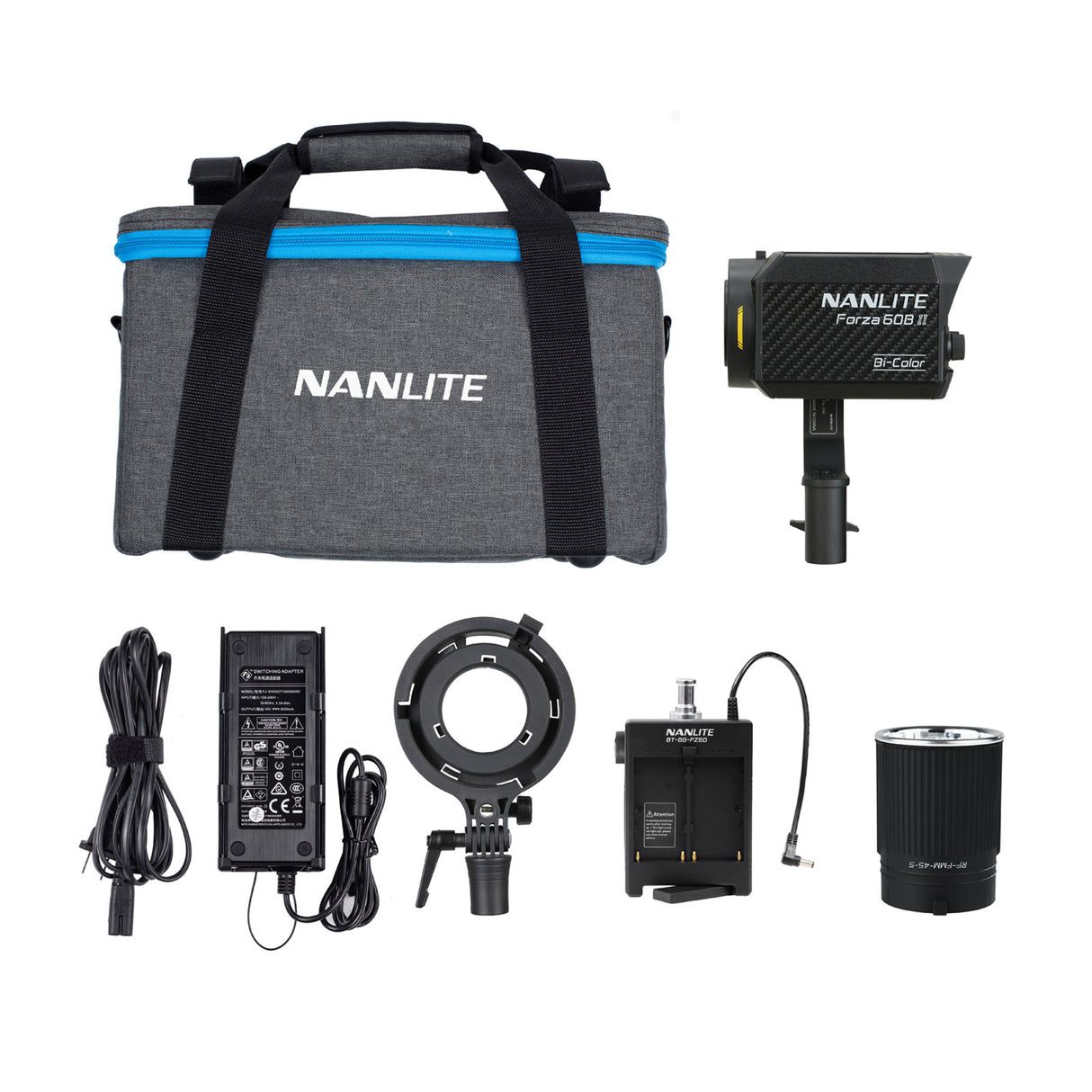NANLITE Forza 60B II 撮影用ライト スタジオライト LEDライト バイカラー 色温度2700-6500K 72W CRI96 国内正規品