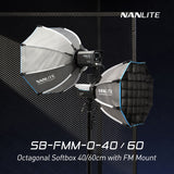NANLITE SB-FMM-O-60 オクタゴナルソフトボックス 60cm FMマウント付き 国内正規品