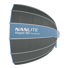 画像をギャラリービューアに読み込む, NANLITE Rapid 90 SB-RP90 パラボリックソフトボックス 90cm ボーエンズマウント ワンタッチ折りたたみ式
