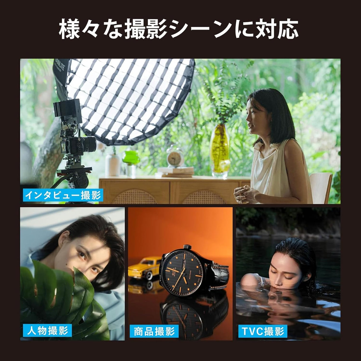 NANLITE FC-300B 撮影用ライト 撮影用ライトセット商品 スポットライト 350W 2700-6500K