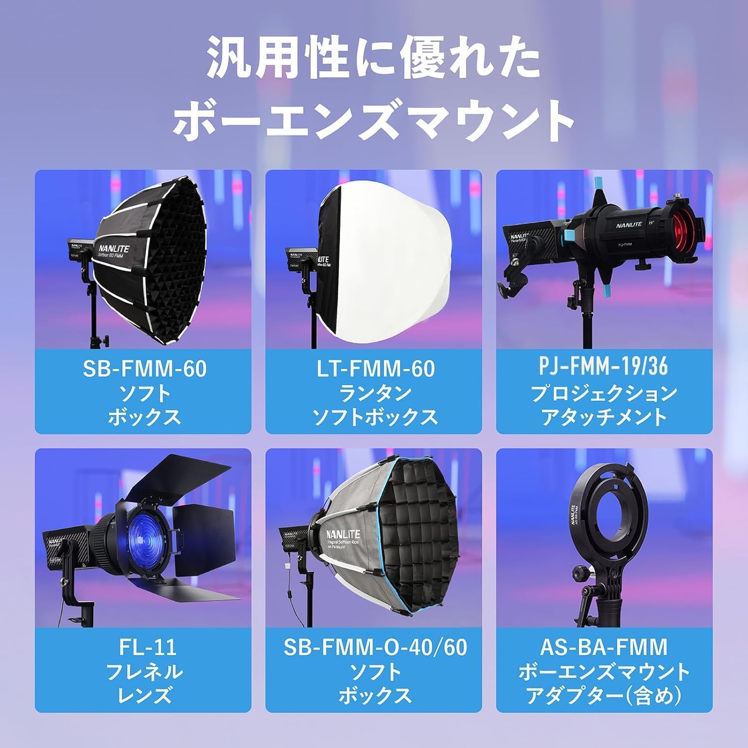 NANLITE Forza 60CR 撮影用ライト RGBLAC RGBライト LEDスポットライト