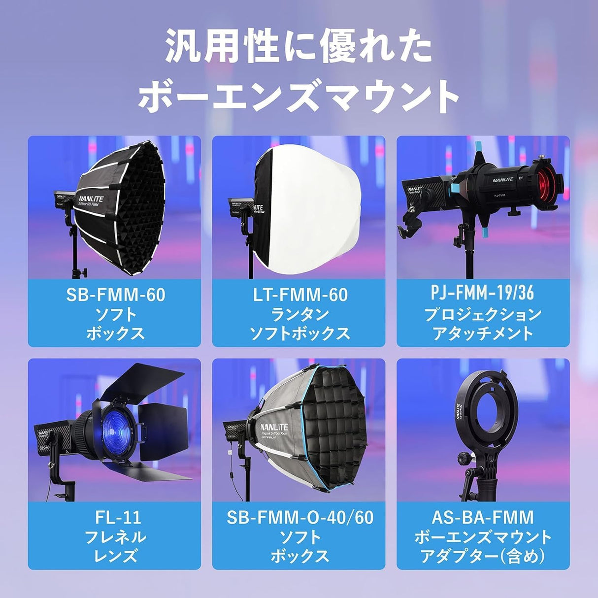 NANLITE Forza 60CR 撮影用ライト RGBLAC RGBライト LEDスポットライト フルカラー