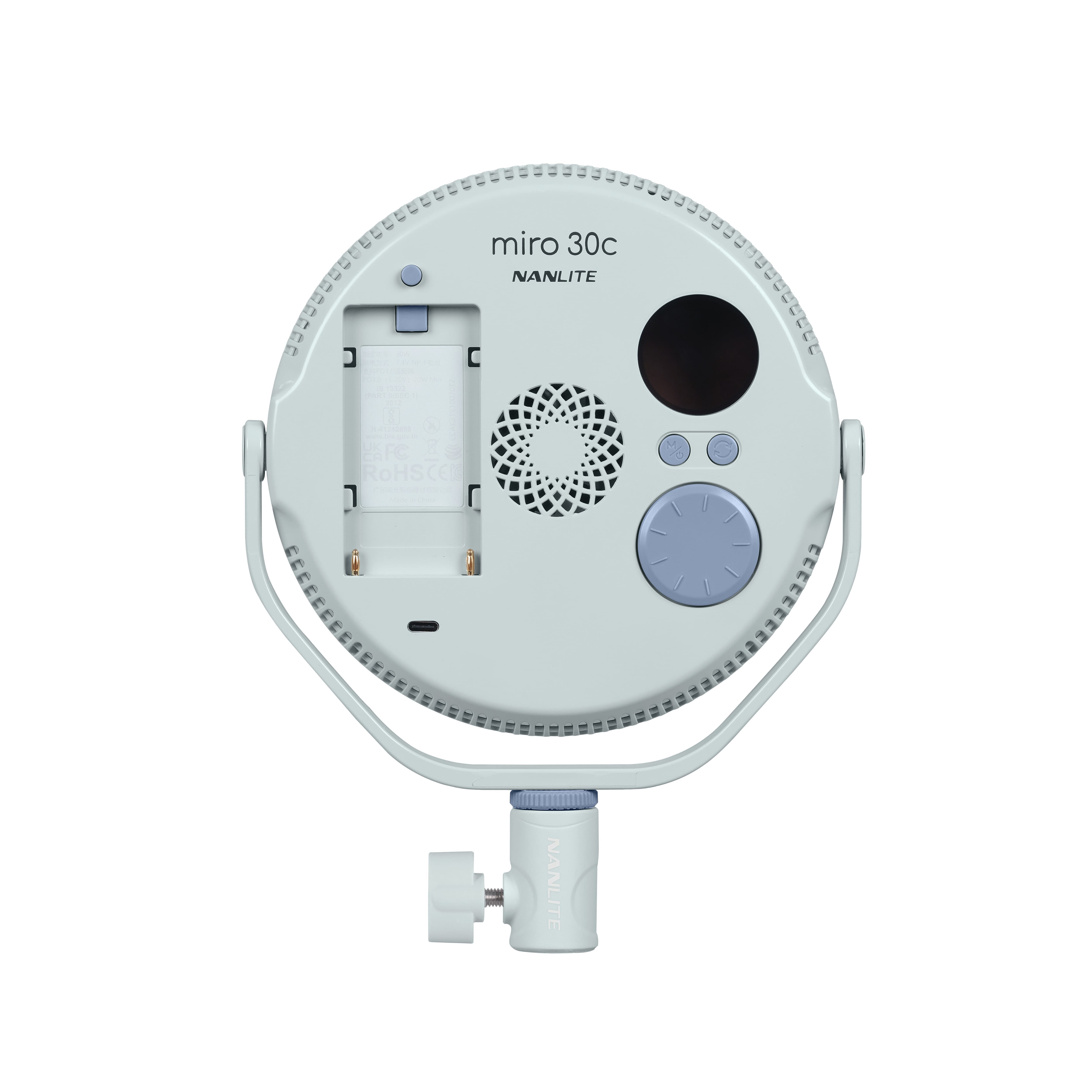 NANLITE miro 30c 撮影用ライト LED 丸型パネルライト フルカラー RGBW