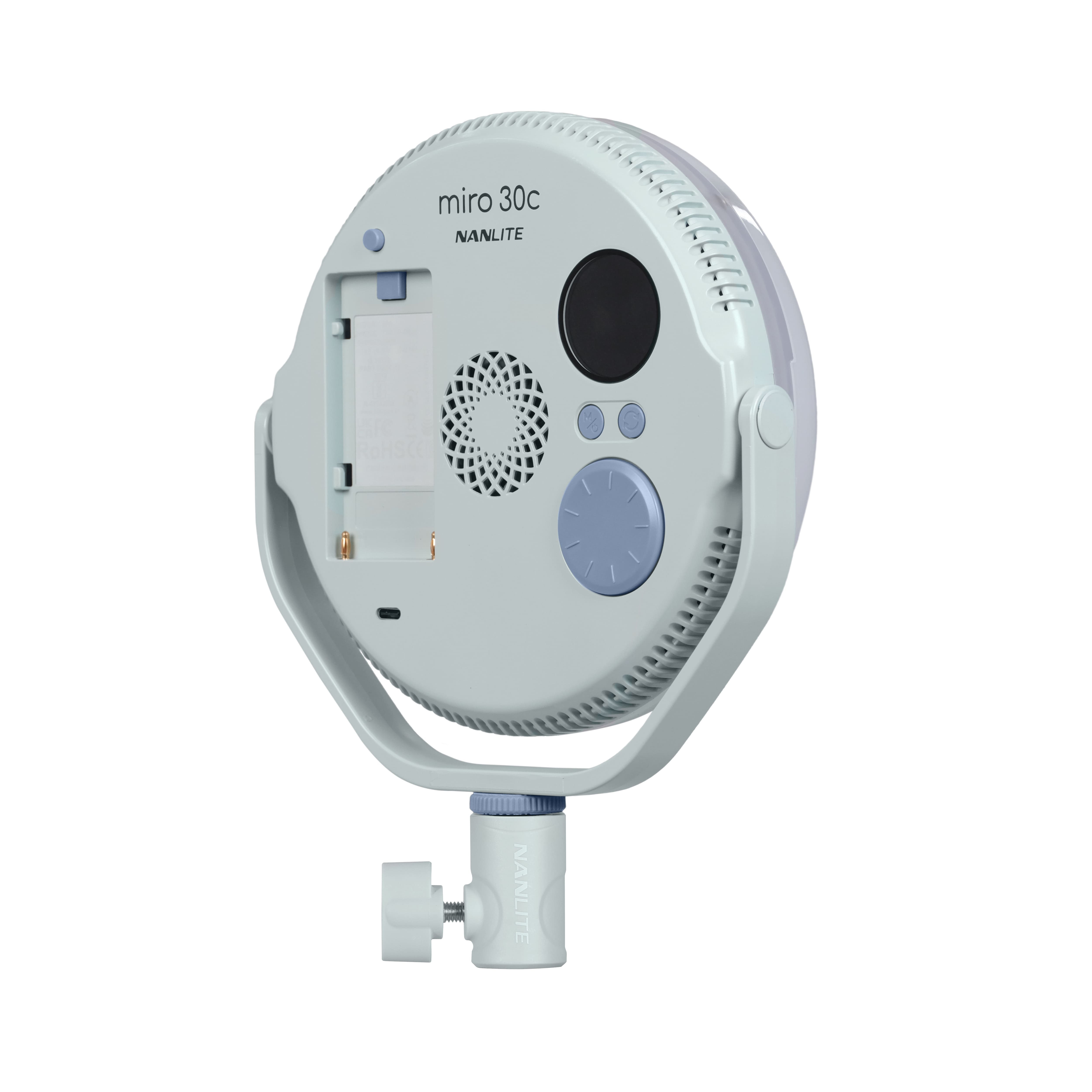NANLITE miro 30c 撮影用ライト LED 丸型パネルライト フルカラー RGBW