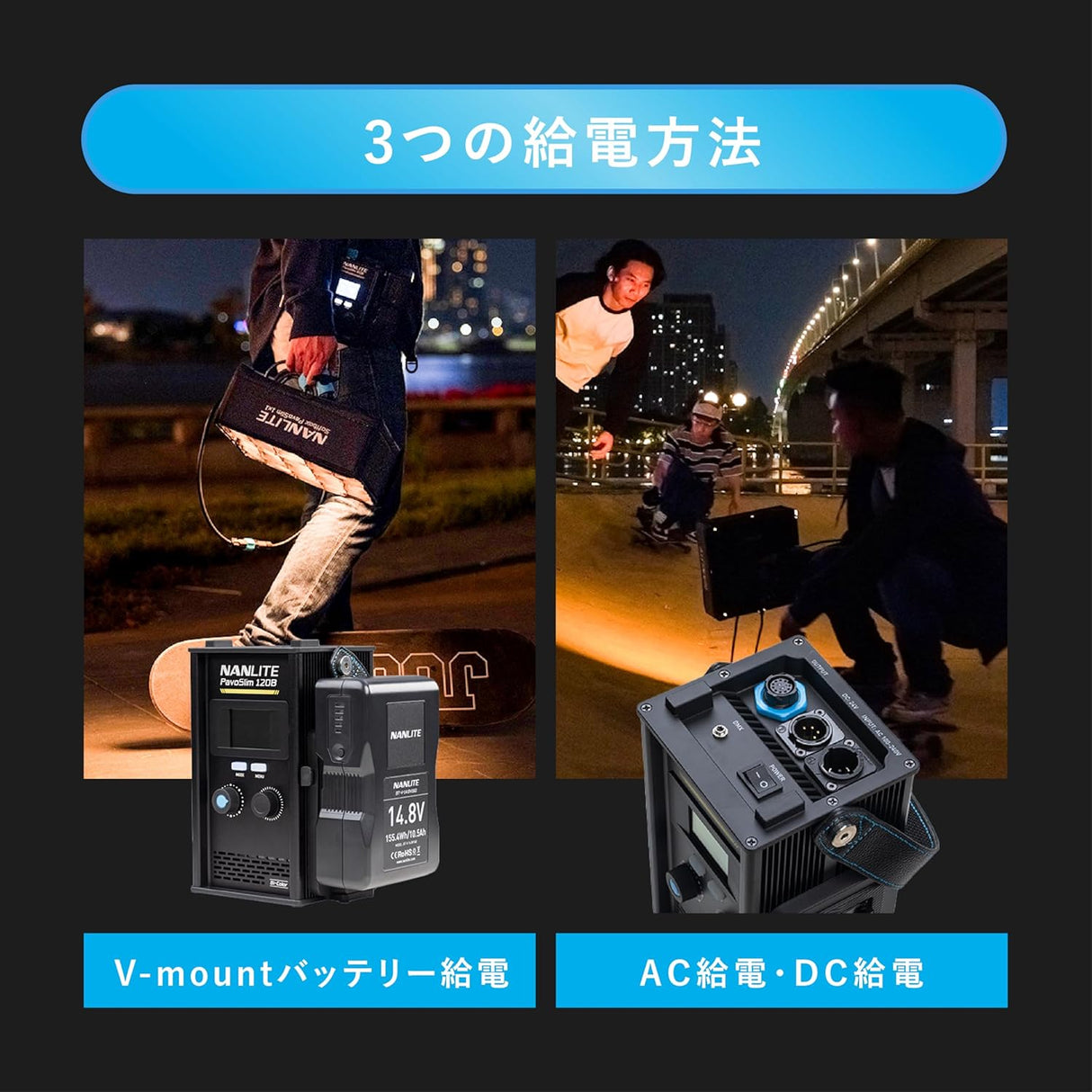 NANLITE PavoSlim 120B 撮影用ライト パネルライト 150W 2700-6500K バイカラー