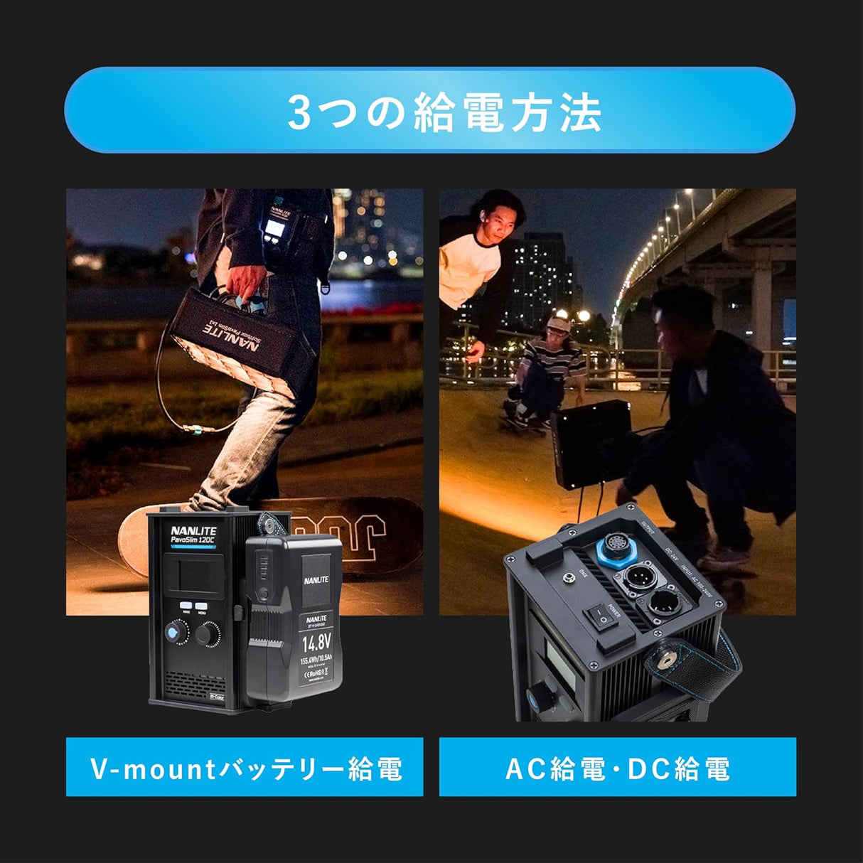 NANLITE PavoSlim 120C 撮影用ライト RGBWW パネルライト 2700-7500K フルカラー