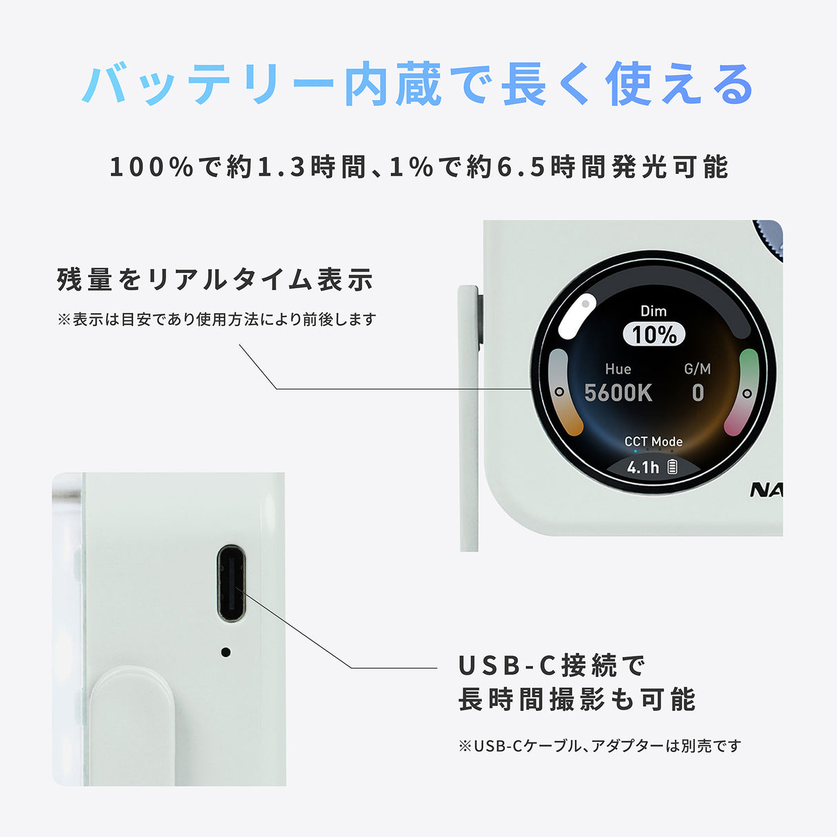 NANLITE pico 撮影用ライト LEDポケットライト フルカラー RGBW 色温度2700-7500K 国内正規品