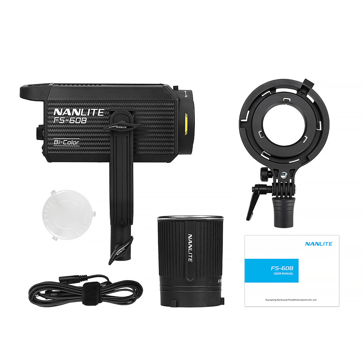 NANLITE FS-60B 撮影用ライト スタジオライト バイカラー LEDライト 定常光ライト 70W 軽量コンパクト 色温度2700-6500K 国内正規品